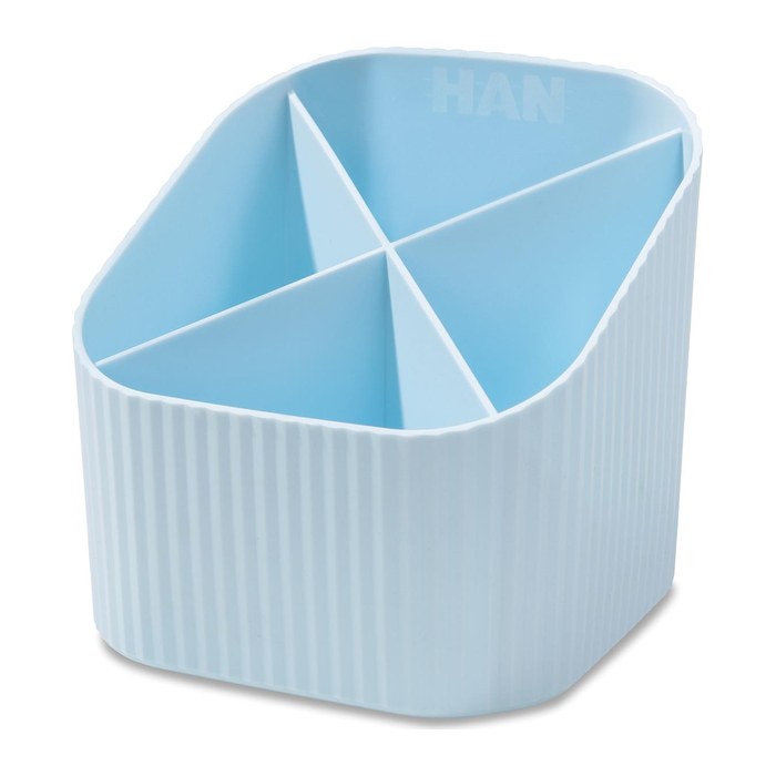 HAN Stiftehalter X-LOOP pastellblau Kunststoff 4 Fächer 11,1 x 11,1 x 10,5 cm