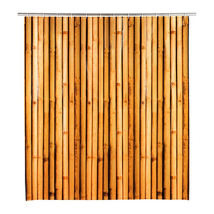 WENKO Duschvorhang Bambusa Motiv 180,0 x 200,0 cm