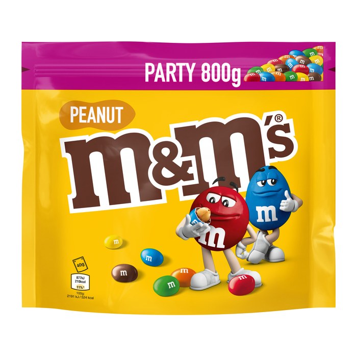 m&m's PEANUT Schokobonbons 800,0 g, 1 St.
