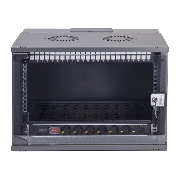 DIGITUS Netzwerk-Set 483 mm (19") - 7HE, 540x400 mm (BxT) sw