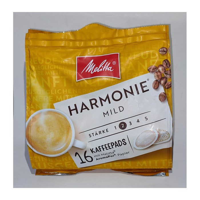 Melitta Harmonie Kaffeepads, Arabica- und Robustabohnen mild, 16 St.