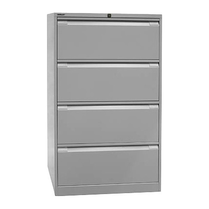 BISLEY Hängeregistraturschrank lichtgrau 4 Schubladen 80,0 x 62,2 x 132,1 cm, 1 St.