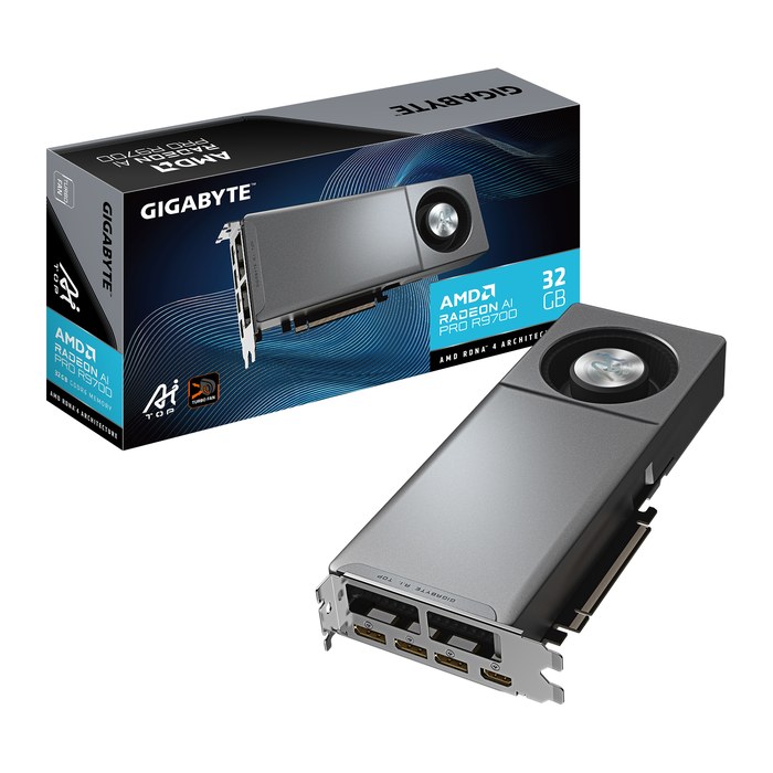 Gigabyte Radeon Pro 9700 AI TOP 32GB GDDR6 HDMI 3xMini DP