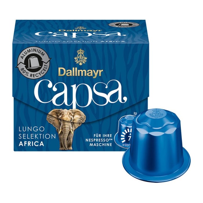 Dallmayr Capsa Lungo Selektion Südamerika Kaffeekapseln, Arabica- und Robustabohnen 10 St.