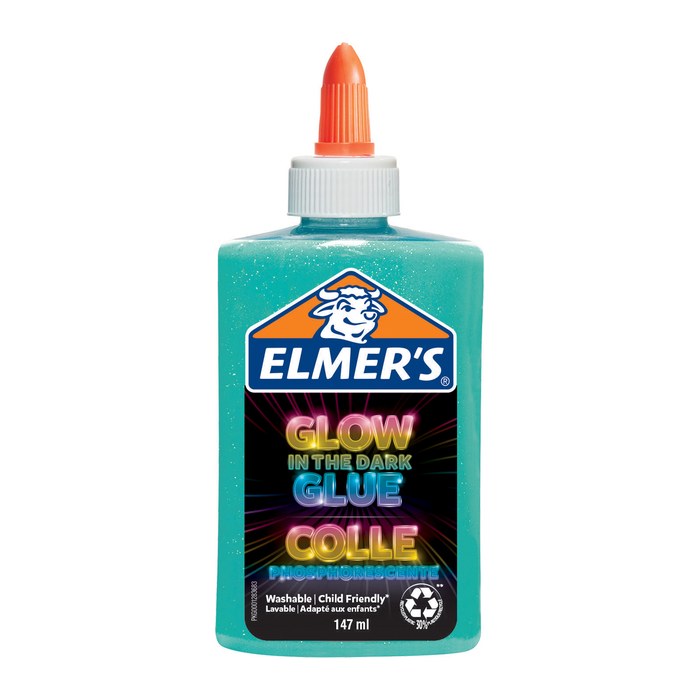 Elmers Glow-In-The-Dark Bastelkleber Blau 147ml-Flasche