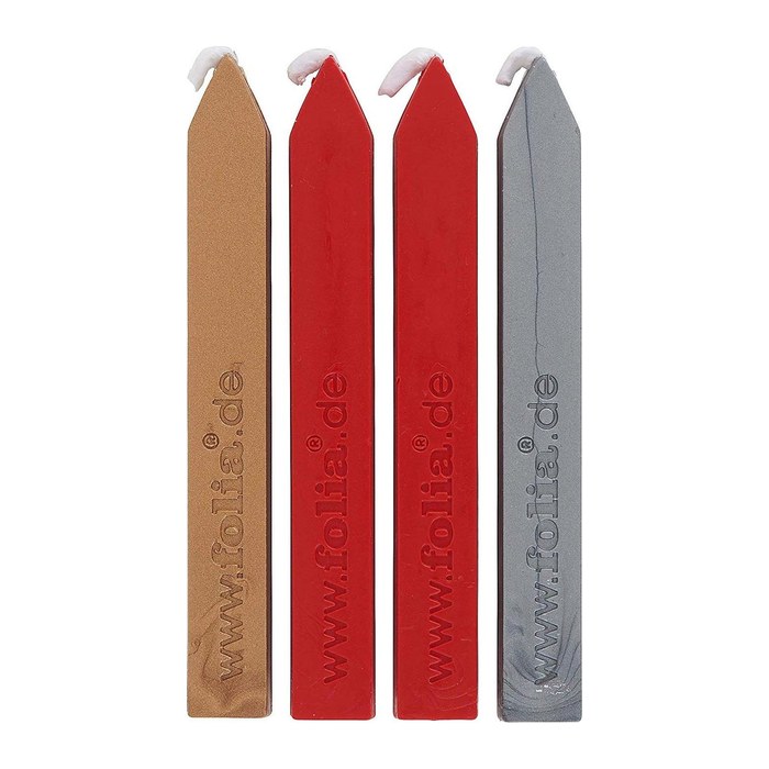 folia Siegelwachs Classic rot, silber, gold