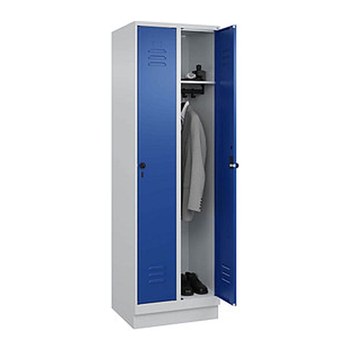 CP Spind Classic PLUS enzianblau, lichtgrau 080020-20 S10003, 2 Schließfächer 60,0 x 50,0 x 195,0 cm