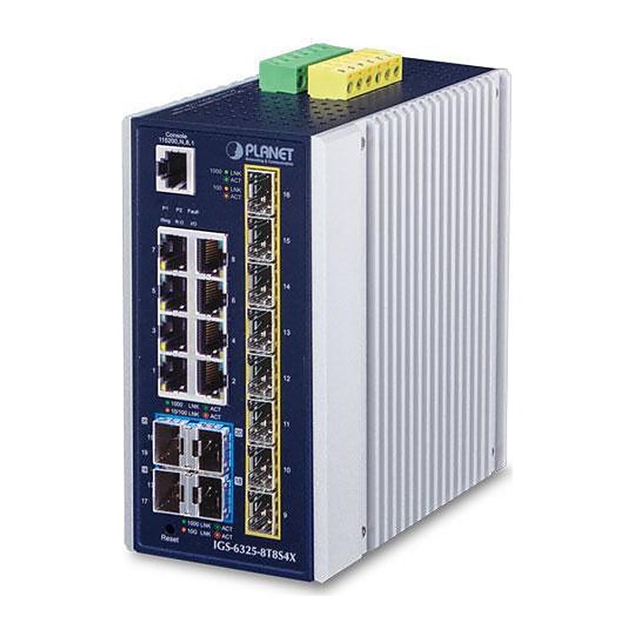 PLANET Industrial L3 8-Port GE + 8x 2.5G SFP + 4x 10G SFP+