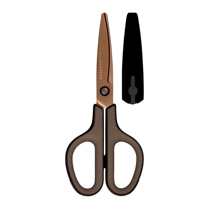 PLUS JAPAN Schere schwarz-braun 17,5 cm