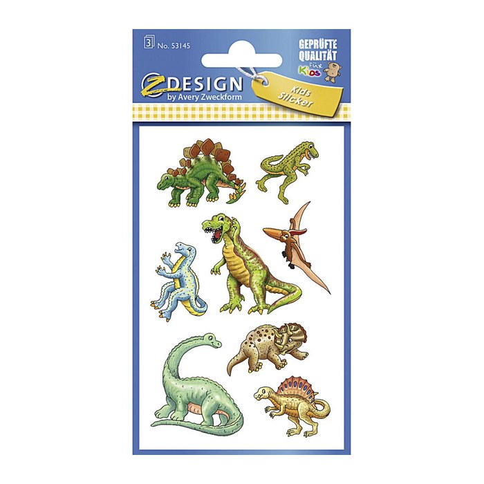 AVERY Zweckform Aufkleber 53145 Dinos, 24 Etiketten