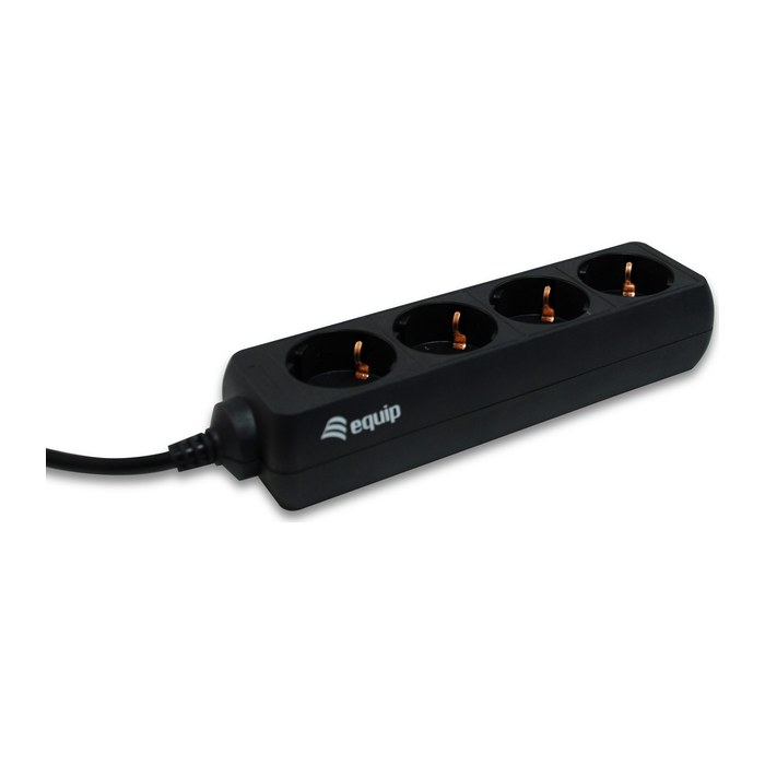 Equip Steckdosenleiste 4xSchuko->St.IEC320 C14 sw. Pla.