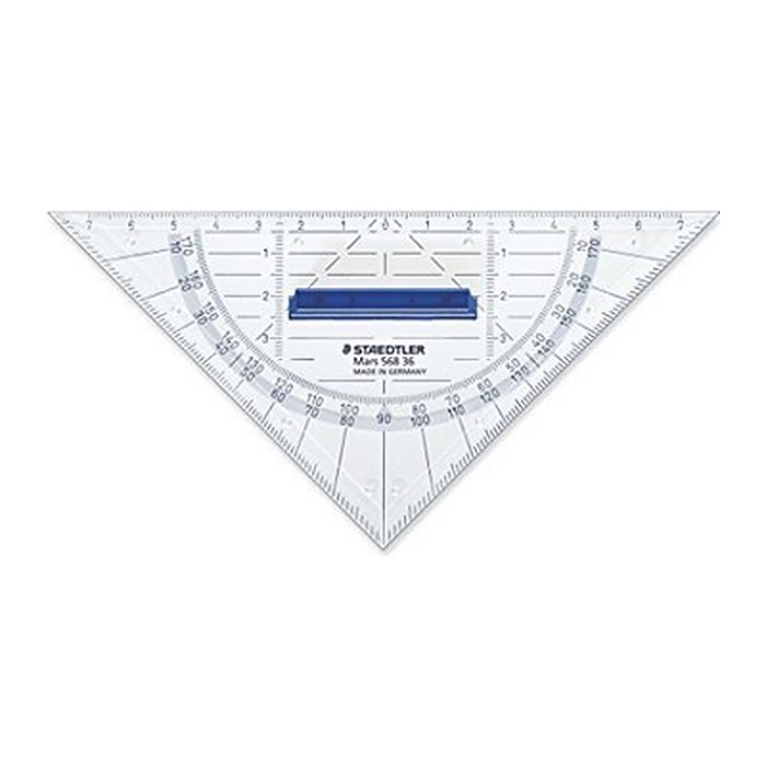 STAEDTLER Geodreieck 16cm P.styrol m.Griff tr