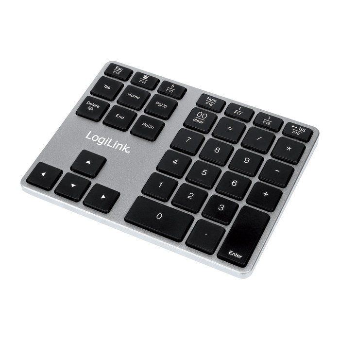 Logilink Keypad Bluetooth, mit 35 Tasten, ALU, Space grau