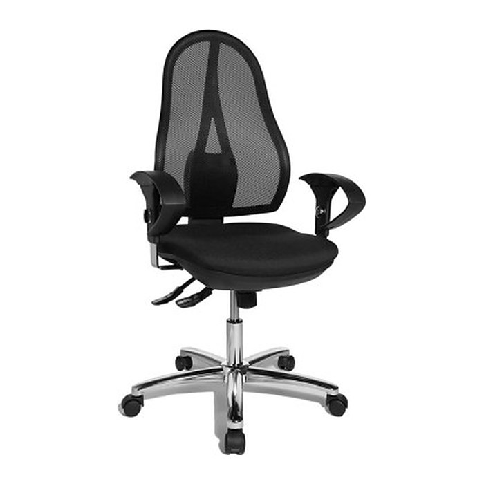 Topstar Bürostuhl Open Point SY Deluxe, OP290U G22 Stoff anthrazit, Gestell chrom