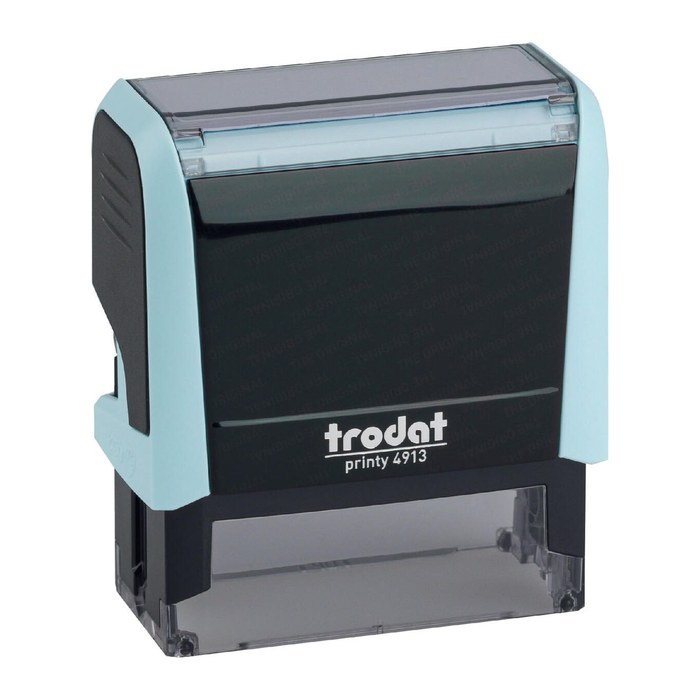 trodat Textstempel, individualisierbar printy 4913 selbstfärbend schwarz mit Logo, 1 St.