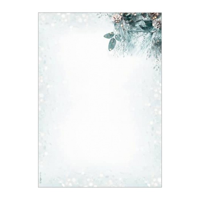SIGEL Weihnachtsbriefpapier Eukalyptus magic Motiv DIN A4 90 g/qm 100 Blatt