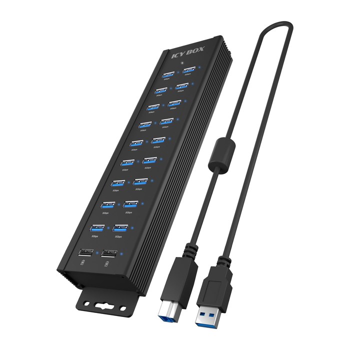 ICY BOX USB Hub 18 Port USB-A IB-HUB1720-U3