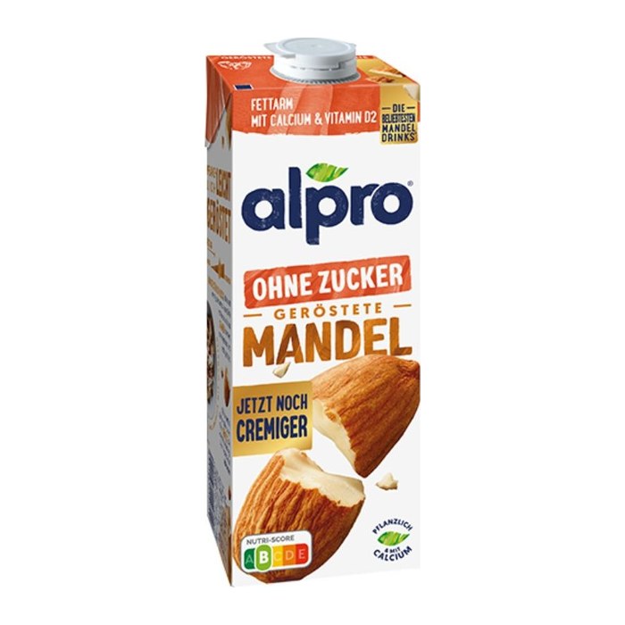 alpro® ohne Zucker Mandeldrink 8x 1,0 l