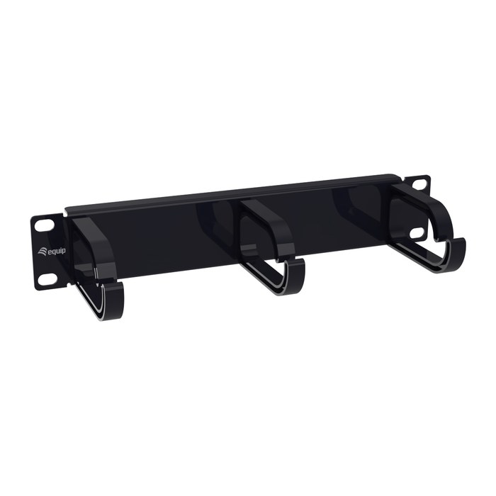 Equip 10" Kabelmanagement 3xPlastikringe 1U RAL9005