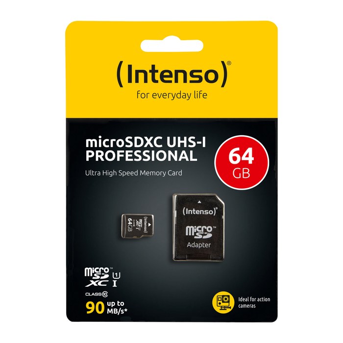 Intenso Speicherkarte microSDXC Professional, 64 GB, 1 St.