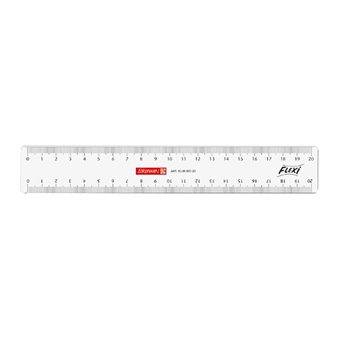 BRUNNEN Lineal Flexi 20,0 cm, glasklar
