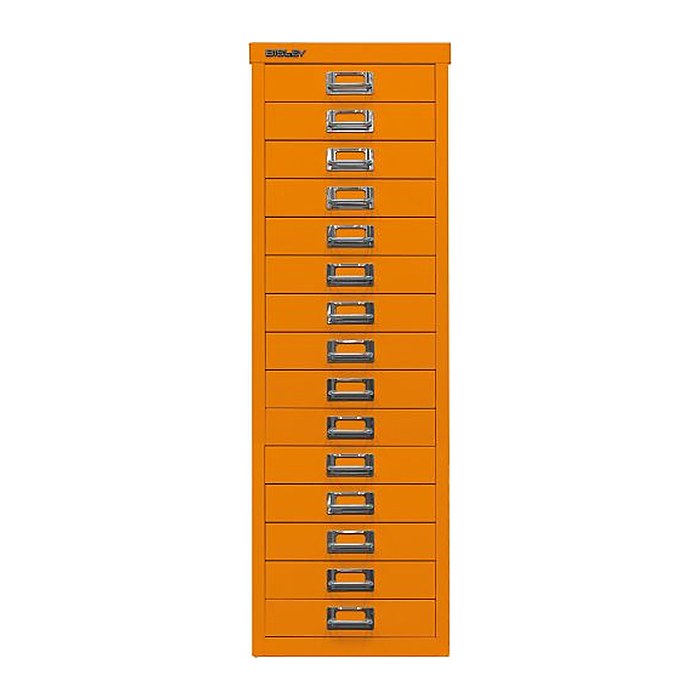 BISLEY MultiDrawer™ L3915 Schubladenschrank orange 15 Schubladen 27,8 x 38,0 x 85,7 cm, 1 St.