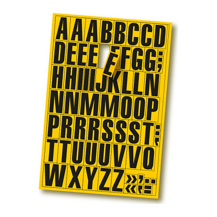 EICHNER Buchstaben A-Z Magnete gelb 22,5 x 32,5 cm, 2 Bogen