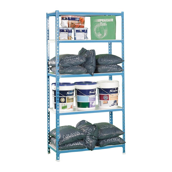 Simonrack Schwerlastregal KIT SIMONCLICK 5/400 442100024189045 blau, weiß 90,0 x 40,0 x 180,0 cm