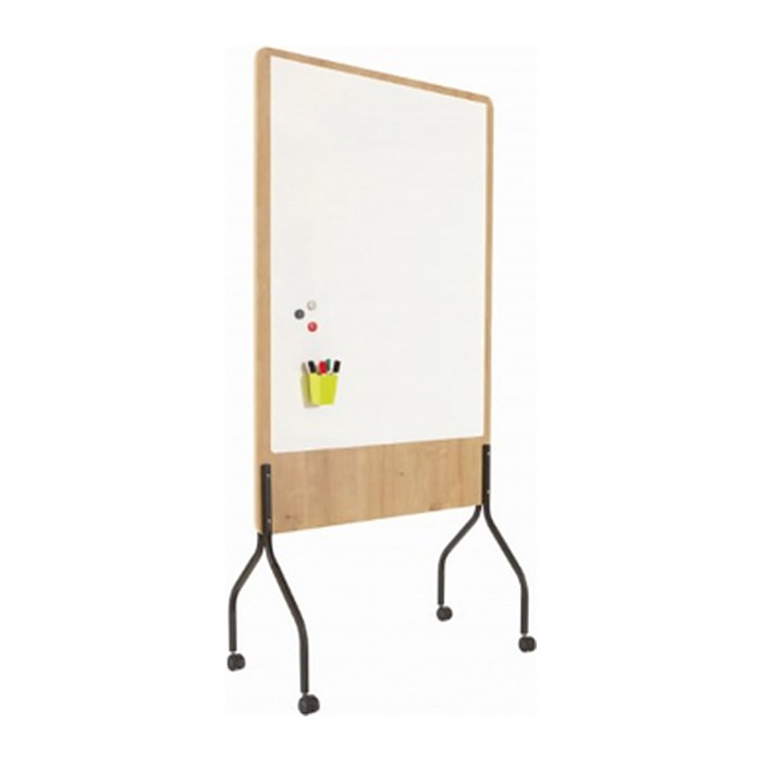 rocada mobiles Whiteboard Natural 100,0 x 120,0 cm weiß lackierter Stahl