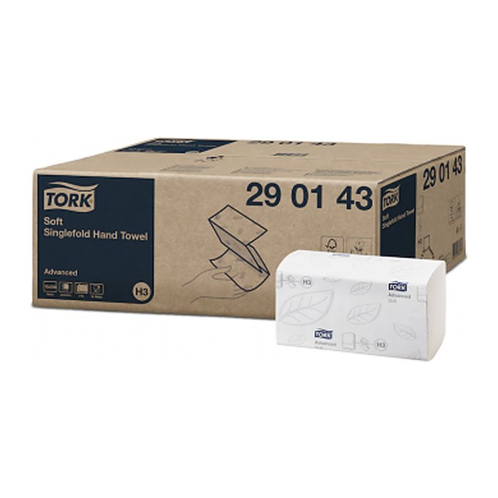 TORK Papierhandtücher 290143 H3 Advanced Zick-Zack-Falzung 2-lagig 3.750 Tücher