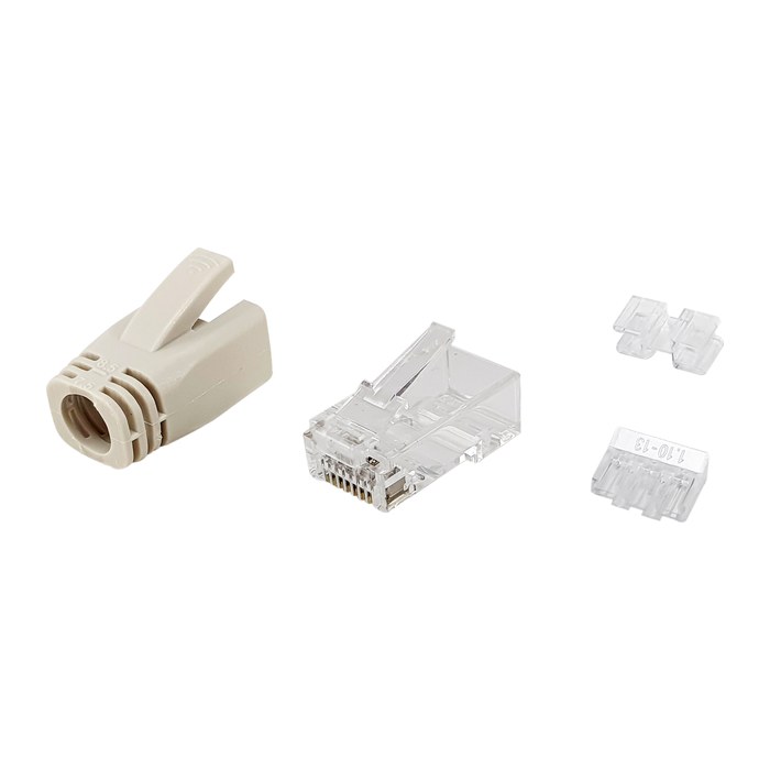 Equip Steckersatz Cat6a ungeschirmt RJ45 100Stk transp. Polybeutel