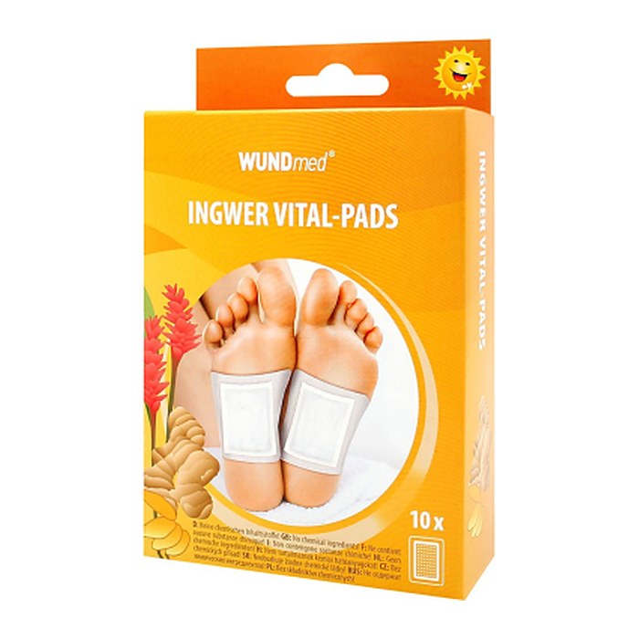 WUNDmed® Bambuspflaster Ingwer Vital-Pads 02-140 weiß 6,0 x 8,0 cm, 10 St.