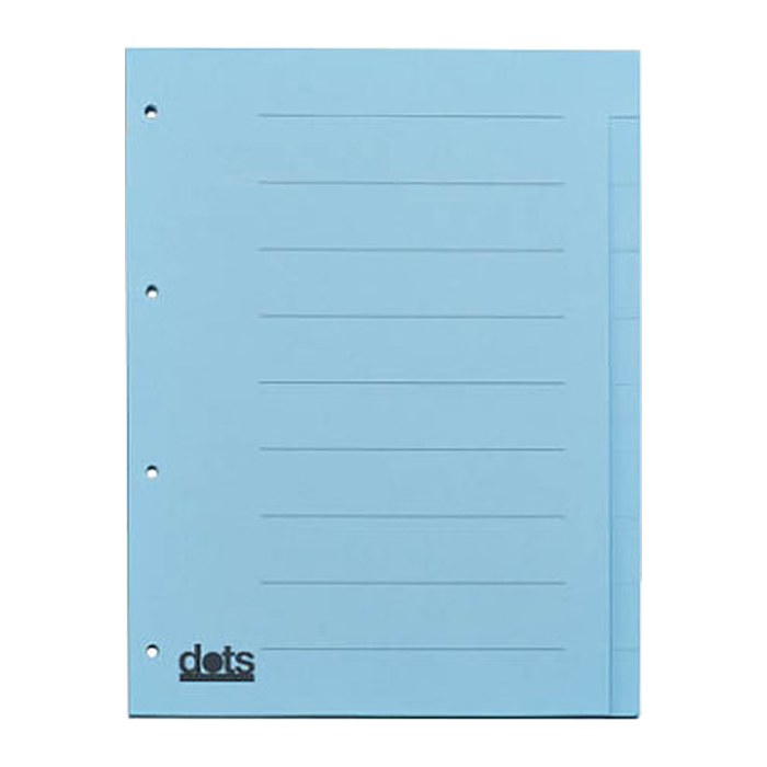 dots Ordnerregister DIN A4 Vollformat blanko blau 10-teilig, 5 Satz