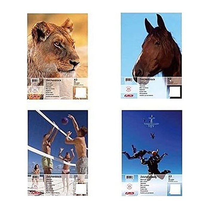 herlitz Zeichenblock DIN A3 100 g/qm, 25 Blatt, 1 St.