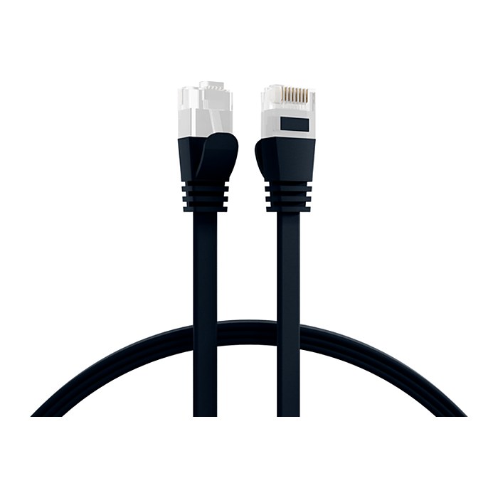 EFB RJ45 Flachpatchkabel U/UTP Cat.6A PVC 1.50m schwarz