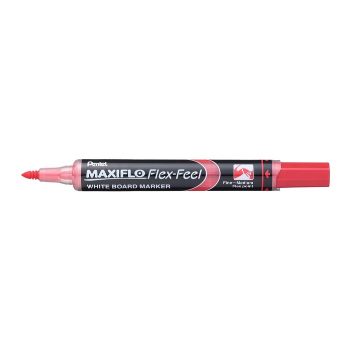 Pentel MAXIFLO Flex-Feel Whiteboard-Marker rot 2,0 - 5,0 mm, 1 St.