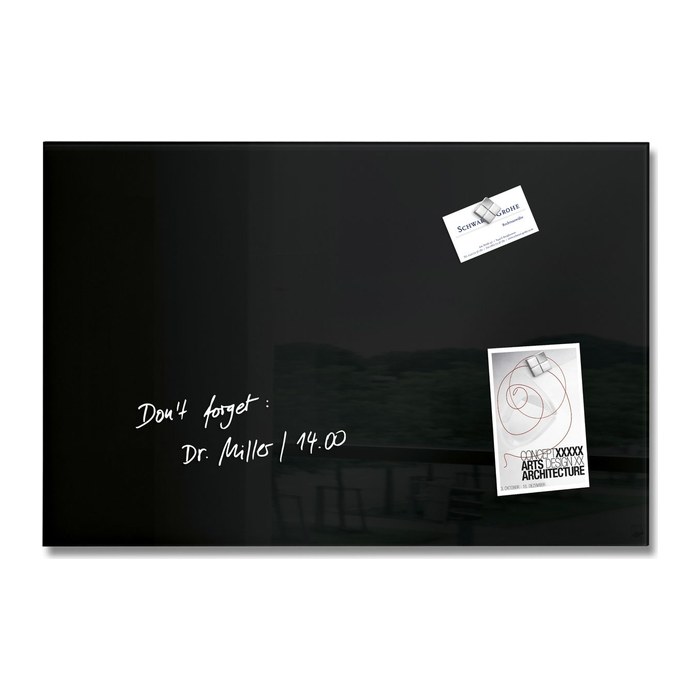 SIGEL Glas-Magnettafel artverum® 60,0 x 40,0 cm schwarz