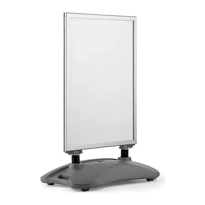 DURABLE Kundenstopper HEAVY BASE OUTDOOR silber DIN A1 2 Fächer 78,3 x 50,0 x 115,0 cm, 1 St.
