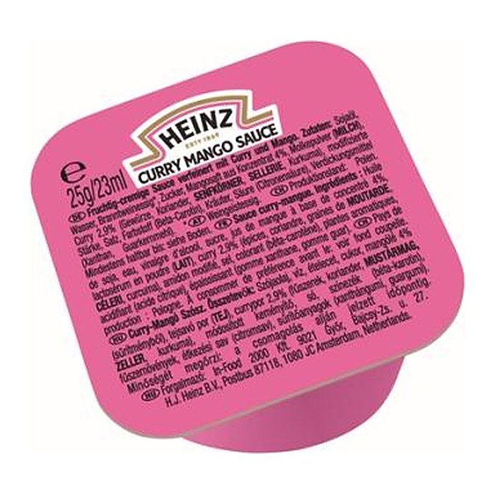 HEINZ CURRY MANGO SAUCE 100x 25,0 g, 100 St.
