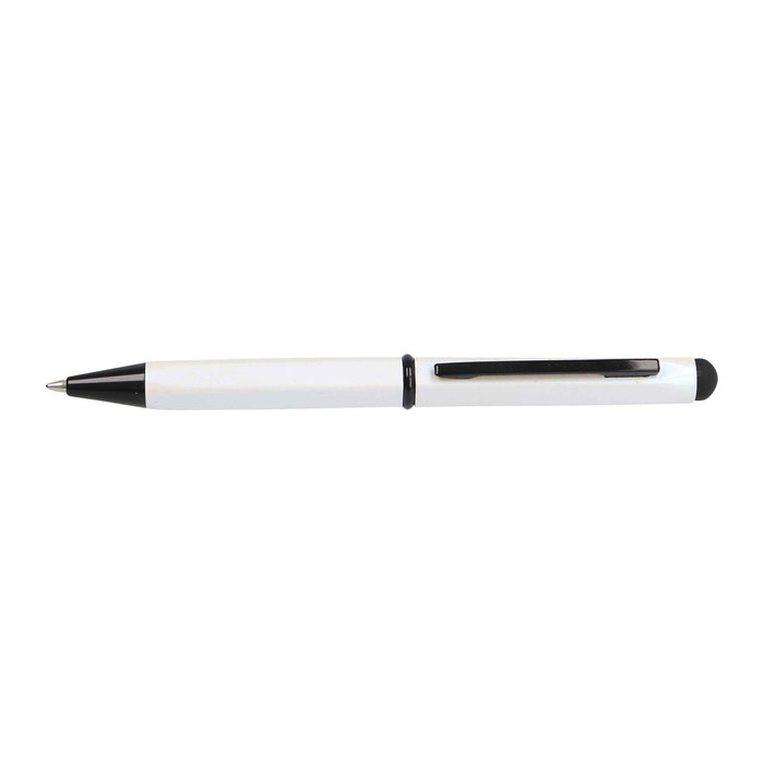ONLINE® Kugelschreiber Hexagon Stylus weiß, Schreibfarbe: blau, 1 St.