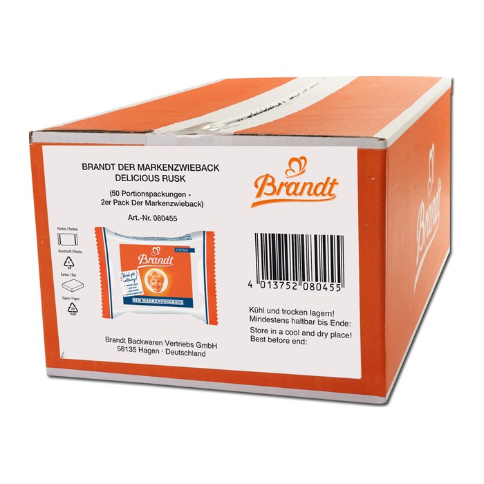 Brandt Markenzwieback Gebäck, 50x 2 St.