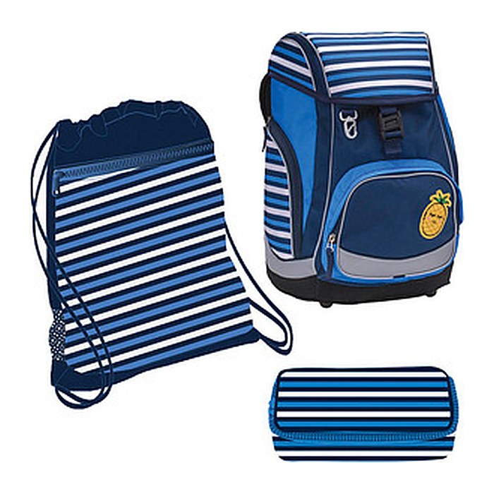 BELMIL® Schulranzen-Set Comfy Pack Lining Kunstfaser blau