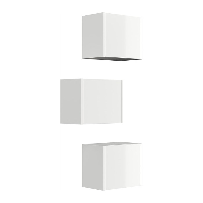 POSSEIK Badmöbel-Set LIMES 3er weiß glanz 33,0 x 25,0 x 41,4 cm
