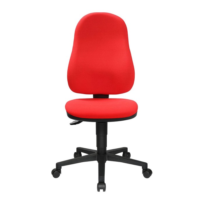 Topstar Bürostuhl Point 60, 8160G21 Stoff rot, Gestell schwarz