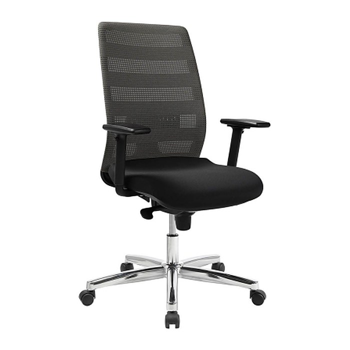 Topstar Bürostuhl AirPoint II, AP39TW2MT0CX3 Kunststoff grau, Gestell chrom