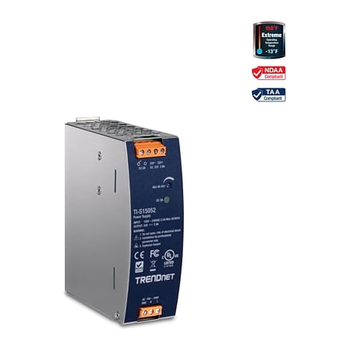 TRENDnet Indust Netzteil 150W,52V DC,2.89A AC to DC DIN-Rail