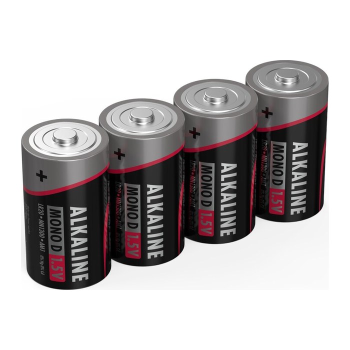 ANSMANN Batterien Red Alkaline Alkali-Mangan Mono D 1,5 V, 4 St.