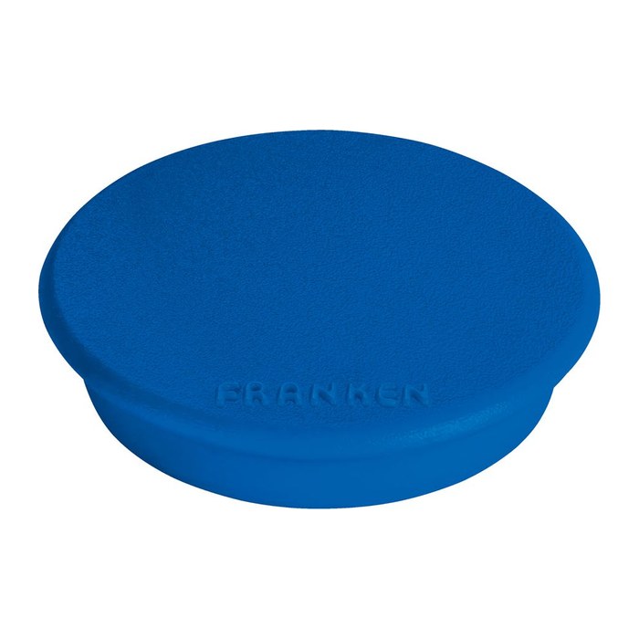 FRANKEN Haftmagnet Magnete blau, Kunststoff Ø 2,4 x 0,63 cm, 10 St.