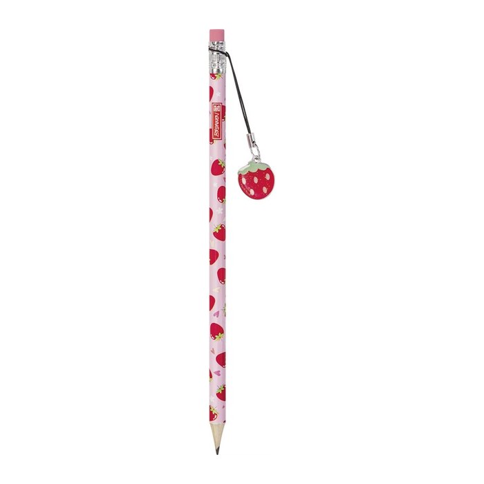 BRUNNEN Fruity Love Bleistift HB rosa/rot mit Radierer, 1 St.