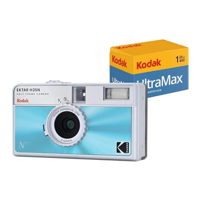 Kodak EKTAR H35 35mm Camera Blue + Ultramax